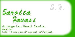 sarolta havasi business card